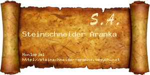 Steinschneider Aranka névjegykártya